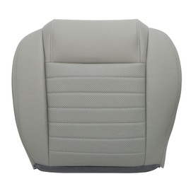 NLQR Driver Bottom Perforated Microfiber Leather Seat Cover Gray Compatible with Ford Mustang GT 2005 2006 2007 2008 2009