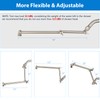 PDPBath Brass 16 Inch Shower Head Extension Arm, Upgrade Flexible
