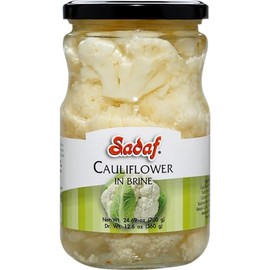 Sadaf Pickled Cauliflower in Brine - Cauliflower Florets for Cooking & Food Flavoring - Coliflor en Salmuera - Non-GMO - 24.69 Oz Jar