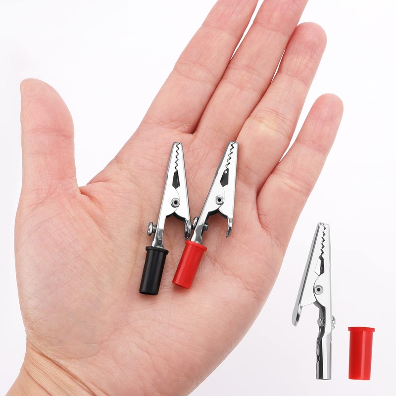 VooGenzek 60 PCS Metal Alligator Clips Electrical Test Clamps, Electrical