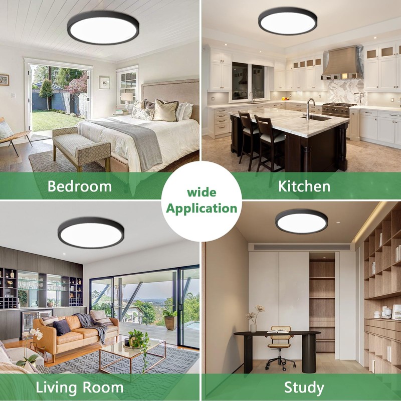 20 Inch Large LED Flush Mount Ceiling Light, 40W, 4350LM,