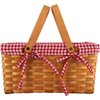 Bekith Picnic Basket Natural Split Shopping Storage Basket Woven Hamper