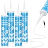PAULINN Clear Silicone Sealant, 100% Waterproof Silicone Adhesive Caulk for