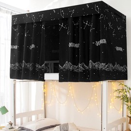 Aisi 3PCS Dormitory Bunk Bed Curtains Single Sleeper Blackout Cloth Student Dorm Home Dustproof Sleep Privacy Protection Bed Canopy Mosquito