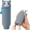 LIHIT LAB. PuniLabo Stand Up Pen Case (Pen Holder), Gray