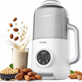 10 in 1 Nut Milk Maker Blender, 40OZ Automatic Homemade Soy Milk Maker Machine for Oat Milk, Nutmilk, Juice, Grains, Almonds Milk Maker with Delay Start/Keep Warm/Boil Water, White