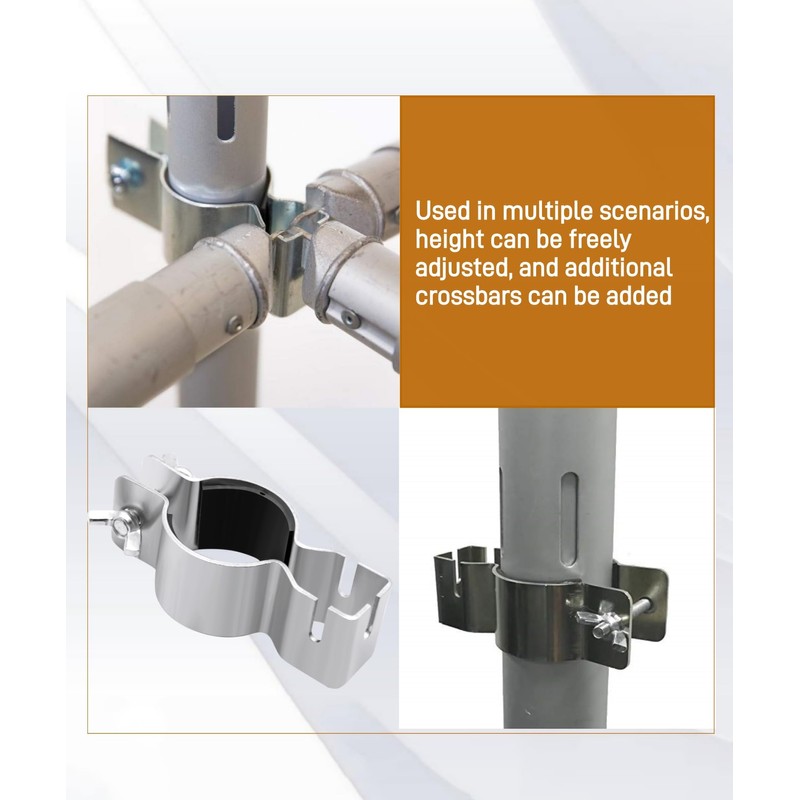 2 Pcs Adjustable Upright Clamp,Pipe and Drape Clamps,Works With 1.5"