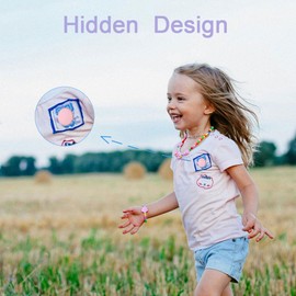 Alsukeay 4 Stück AirTag-Halter für Kinder, versteckte Silikon-Schutzhülle mit Sicherheitsnadeln für Kinder, ältere Menschen, Haustiere, Rucksack, Gepäck (4 Farben) (Schwarz/Blau/Weiß/Violett)