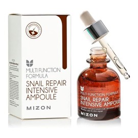 MIZON Serum Facial Snail Repair Intensive Ampoule 30 ml - suero hidratante con baba de caracol y cido hialurnico para skincare coreano                