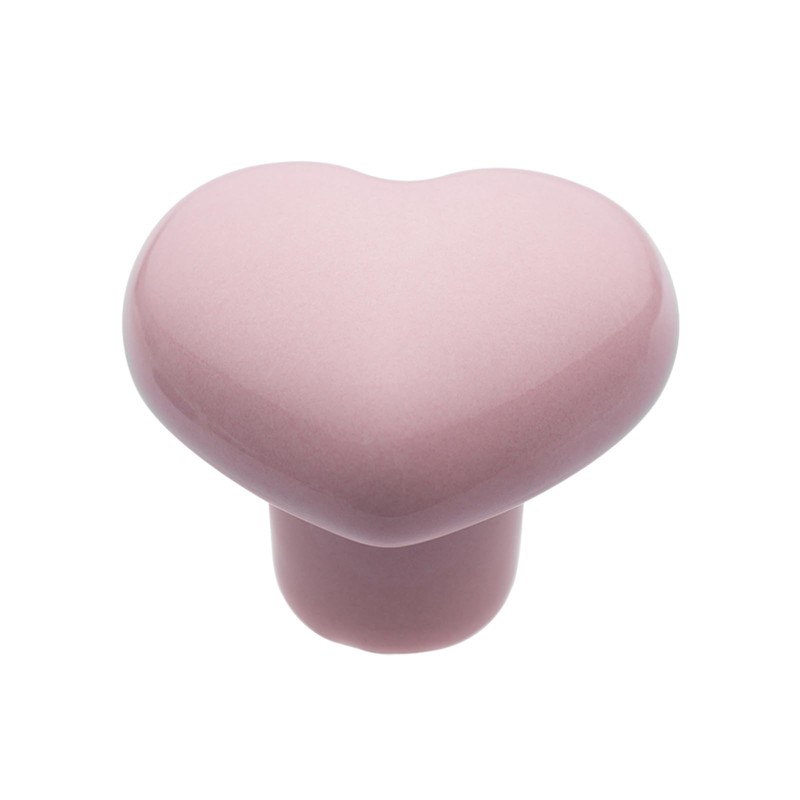 NAKUPENDA Pack of 6 Furniture Knobs Heart Shape Ceramic Cabinet