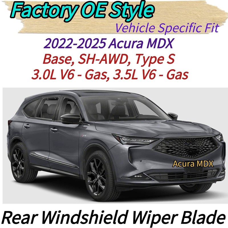 Rear Wiper Blade for Acura MDX 2022-2025 2023 2024| Exact