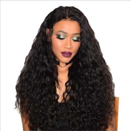 Long Black Curly Black Wigs for Women Wigs Synthetic Wigs Cosplay Party Wig - 65 cm (Black)