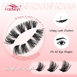 DIY Lash Clusters Extensions 168 Clusters - D Curl 0.07mm 8-16mm Mixed Lengths, Natural Look Thin Band for Comfort, Reusable Individual Lashes (F34-0.07D)