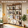 Huuger 5 Tier Bookshelf, L Shaped Corner Bookshelf with 10