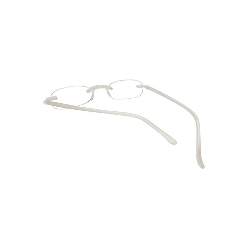 Calabria 714 Flexie Oval Rimless Reading Glasses +1.00 Ice Men/Women