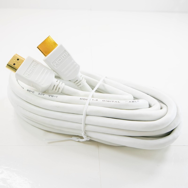Outlet HDMI Cable White ver 1.3a 5m 1 Piece for
