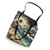 Tropical Beach and Ocean Waves Stylish Abstract Art Design Tote
