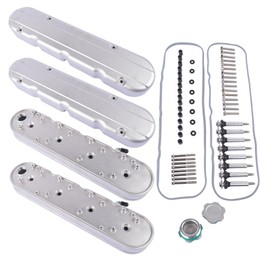 Woosphy Engine Valve Covers Replacement for Chevy Small Block SB V8 LS1 LS2 LS3 LS6 LS7 293 325 346 364 376 427 Ci 1997-2019 - Silver