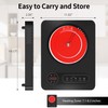 VBGK Single Burner Electric Cooktop,110V 1800W Electric Stove Top with