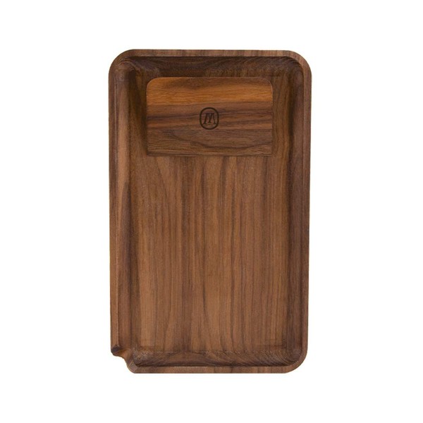 Marley Natural Walnut Tray - Enhancing Rolling Experience with Sustainable Craftsmanship and Magnetic Wooden Scraper (Large)