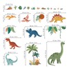 decalmile Large Boho Dinosaurs Wall Decals Dino Animal Tropical Palm