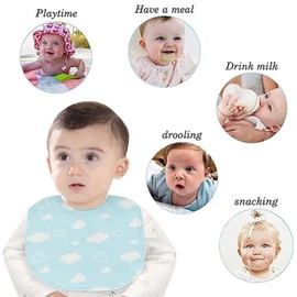 Oaygat 9-Pack Baby Bandana Dribble Bibs Cotton Infant Feeding Bibs Soft and Absorbent Bib with Adjustable Snaps Waterproof Drool Bibs for 0-36 Months Unisex Girls Boys Newborn Toddlers