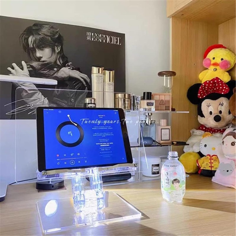 Cozioz Acrylic Laptop Stand - Adjustable Height, Foldable & Portable