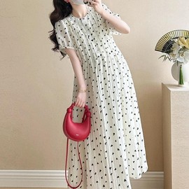 MomKong Maternity One-Piece Dress for Summer Guest Look Maternity Dress 2XL