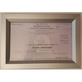 BUILDINGSIGNS.COM LICENSE FRAME 8.5X5.5 NYC ( Heavy Duty - Aluminum)-REF2