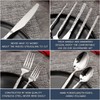 30-Piece Silver Silverware Set, Hammered 18/10 Stainless Steel Flatware Set