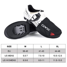 CXWXC - Fundas de ciclismo para hombres y mujeres, fundas para zapatos de ciclismo de invierno, impermeables, transpirables, para bicicleta, para clima frío, calor (XL) negro