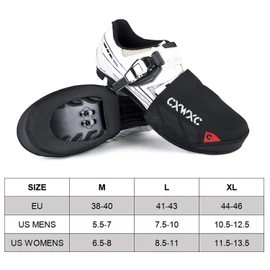 CXWXC - Fundas de ciclismo para hombres y mujeres, fundas para zapatos de ciclismo de invierno, impermeables, transpirables, para bicicleta, para clima frío, calor (XL) negro