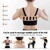 Rope Back Massager, Wooden Massage Roller for Maderoterapia Massage Ball