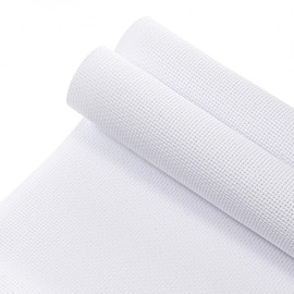 2 Pieces Cross Stitch Fabric, Aida Cloth 14 Count 19.6 x 21.6 Inch, 14 Count Aida Cloth White, Cross Stitch Fabric Classic Reserve, for Craft Embroidery, Handmade Needlework, DIY Handicrafts
