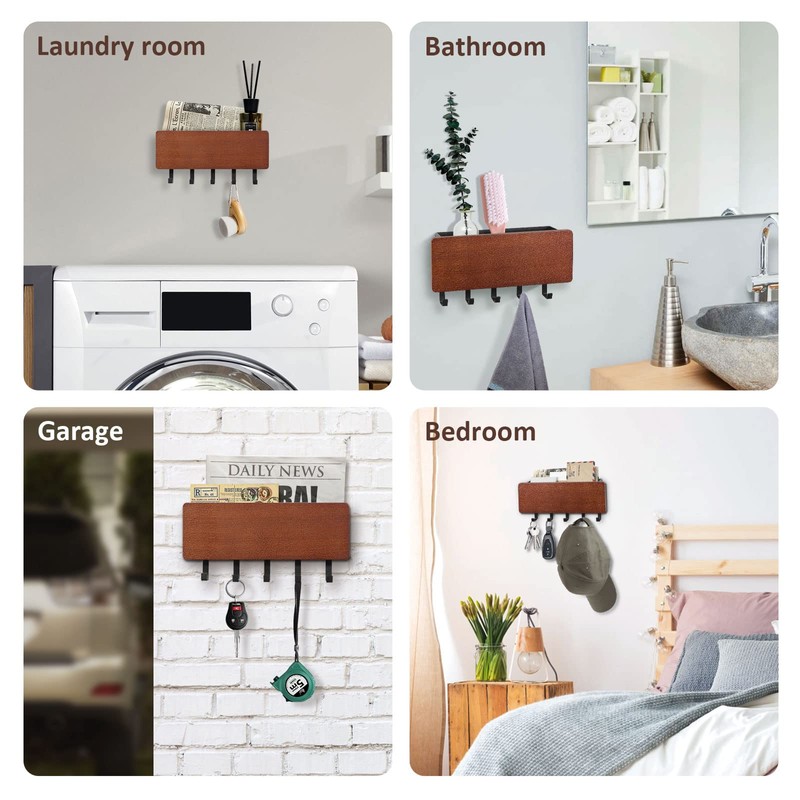 Uten Key Rack with Shelf, Key Holder Wall Mounted Strong