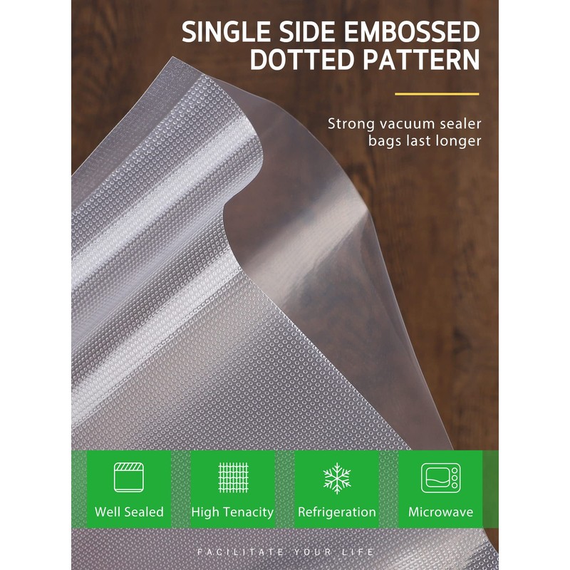 Syntus Vacuum Sealer Bags, 6 Pack 3 Rolls 11" x
