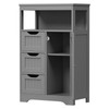 Segawe Bathroom Floor Cabinet Side Storage Organizer with 3 Drawers