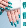 Sun&Beam Nails Handmade Nail Tip, Medium, Long, False Claws, Ballerina,
