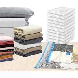 Vacuum Storage Bags Space Saving for Clothes, Bedding, Pillows, Reusable - Choose Size and Quantity (Medium (70x50cm), Pack of 10)