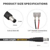 KSK 10FT Trail Camera Power Cord, 5.5x2.1mm DC External Power