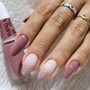 RUOKEXIN Almond Press on Nails Medium Fake Nails Purple Ombre