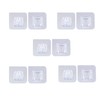 MEELYHOME 10 Pcs Double-Sided Adhesive Wall Hooks Waterproof Oilproof Self