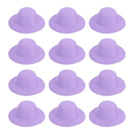 PATIKIL 4 Inch Mini Formal Hats, 12 Pcs Miniature Doll Hats Mini Top Hat for Crafts Hair Accessories Decorate Doll Snowman, Light Purple