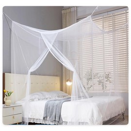Mengersi Mosquito Net for Bed,Bunk Bed Canopy One Side Opening Canopy Netting Bed Drapes for Camping Home Outdoor Travel Dormitory,Twin XL