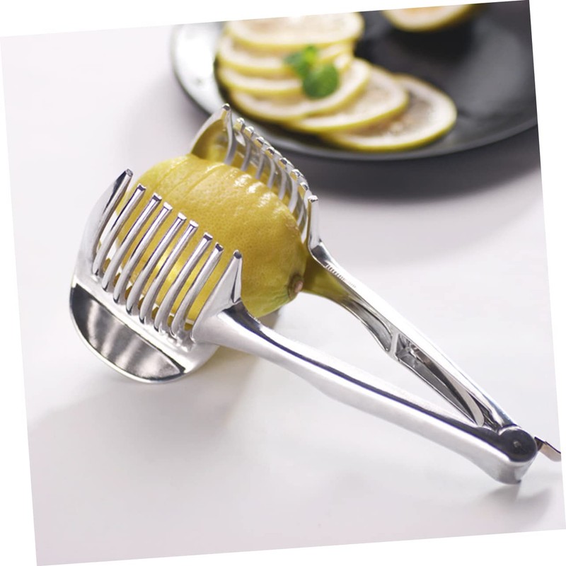 Mikinona Manual Lemon Cutter Tong Handheld Slicer Clamp Fruit Slicer