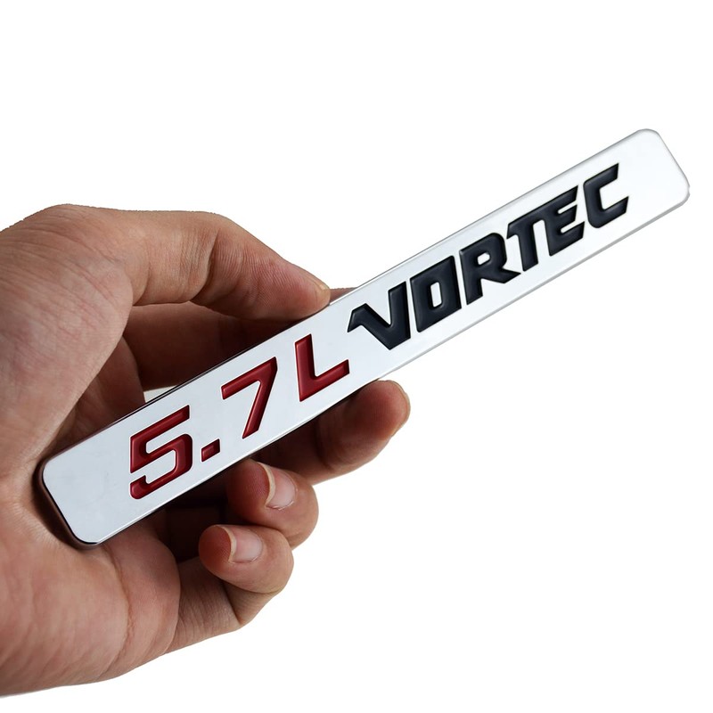 Pair Set 5.7L Vortec Hood Emblems Engine 3D Badge 3D