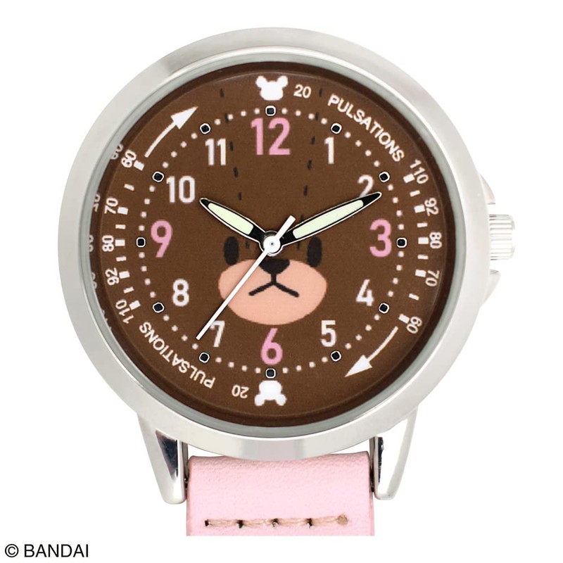 The Bear's School Watch with Carabiner Jackie Face Pink [ST-TSK0002]