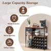 KATHY&BOB Freestanding Floor Wood Wine Bar Rack Cabinet, Morden 5-Tier