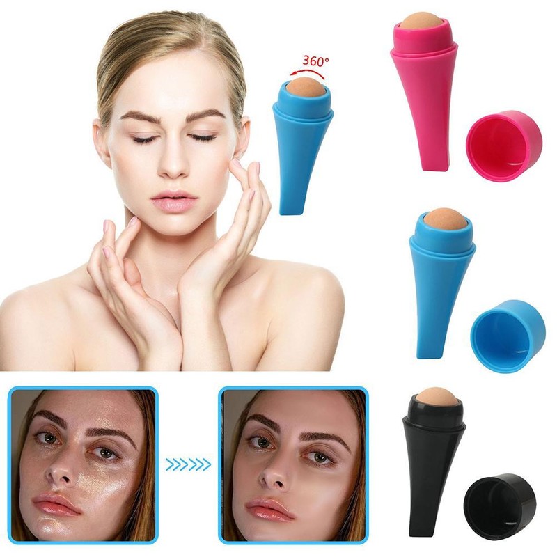 Portable Oil Absorbing Volcanic Face Roller Shrink Pores Oil Control