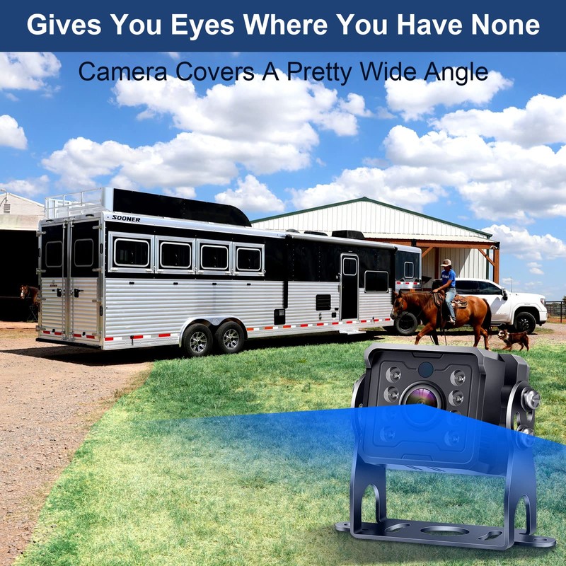Dual RV Backup Camera System: 7" Monitor with Split Screen